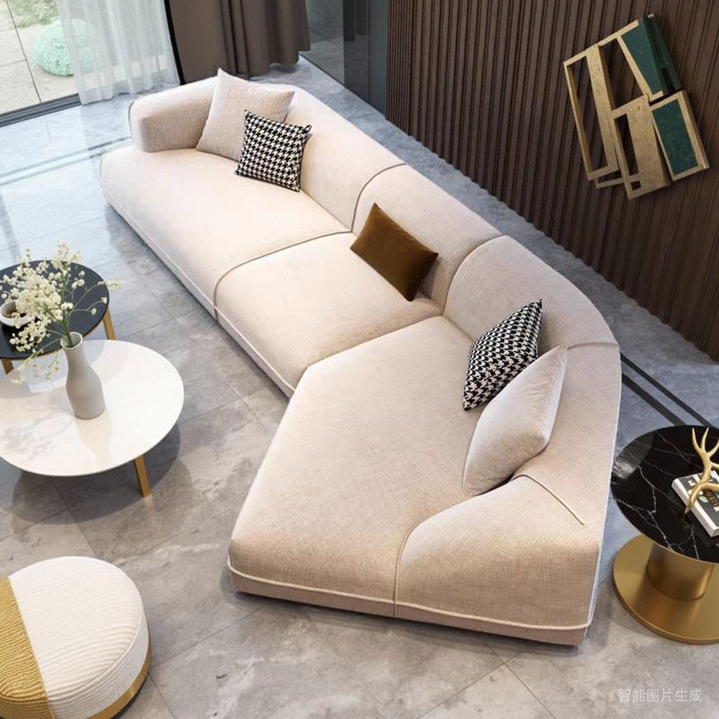 布艺沙发极简棉麻沙发