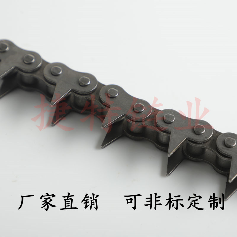 吸塑机链条4分08B双排单侧带尖齿链条圆木多片锯工业传动链条链轮