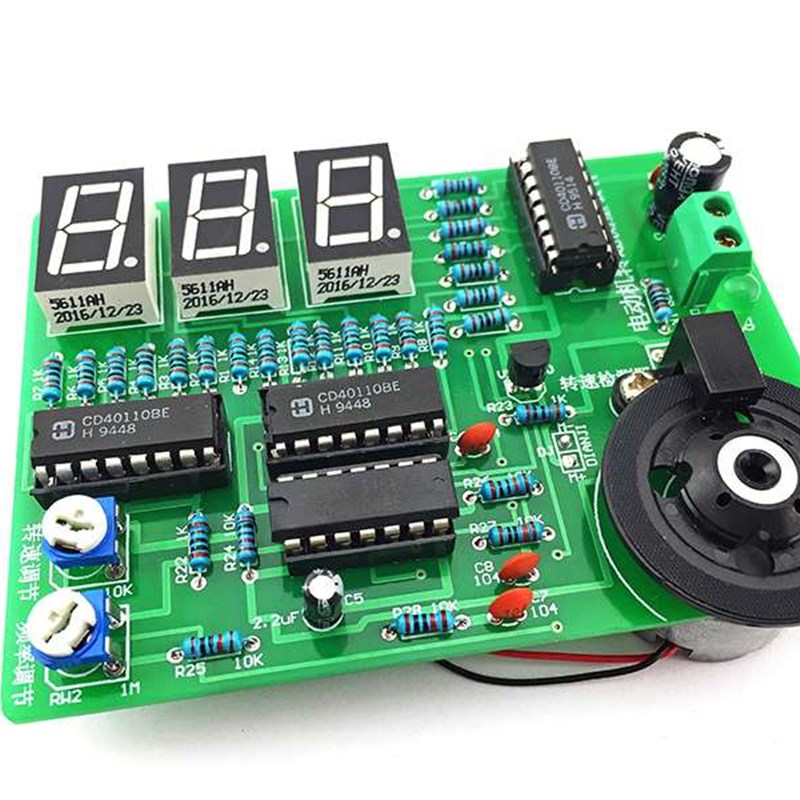 电动机速测量电套散件数字显示表设计电子路竞赛转焊组装DI接Y件