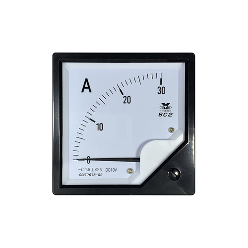 6C2输入10v直流电流表50a 100a模拟仪表传感器变频器专用表dc10伏