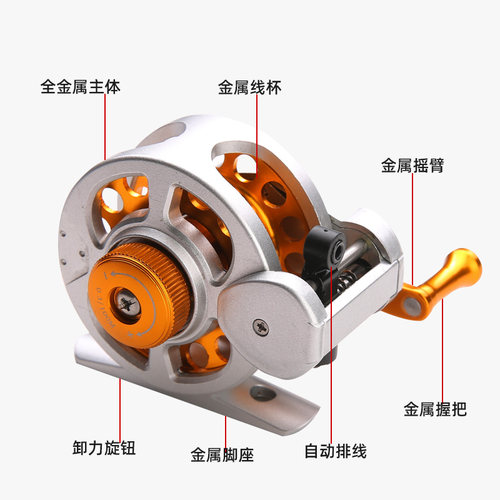 前打轮倍速前打轮自动排线谷麦逗钓轮高脚带泄力全金属超轻速比轮
