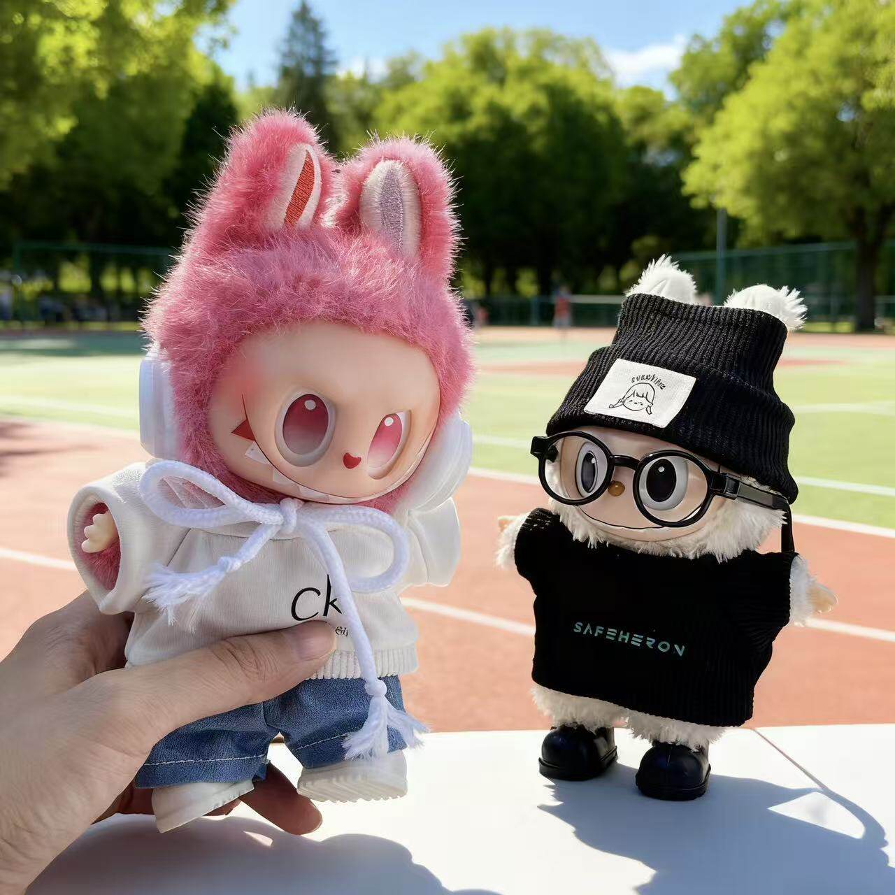 仅娃衣卫衣毛衣冬日系列拉布布衣服套装一二三代Labubu娃衣17cm