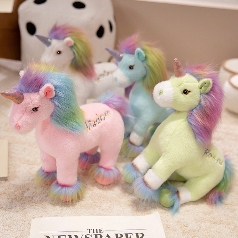 仅娃衣跨境跨境站姿彩虹独角兽公仔小马毛绒玩具包包挂件儿童安抚,模玩/动漫/周边/娃圈三坑/桌游,潮玩娃衣,淘宝优惠券,粉丝福利购,淘宝优惠卷