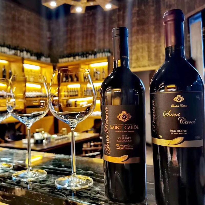 智利圣卡罗原瓶进口干红葡萄酒珍藏级佳美娜西拉商务宴请酒750ml