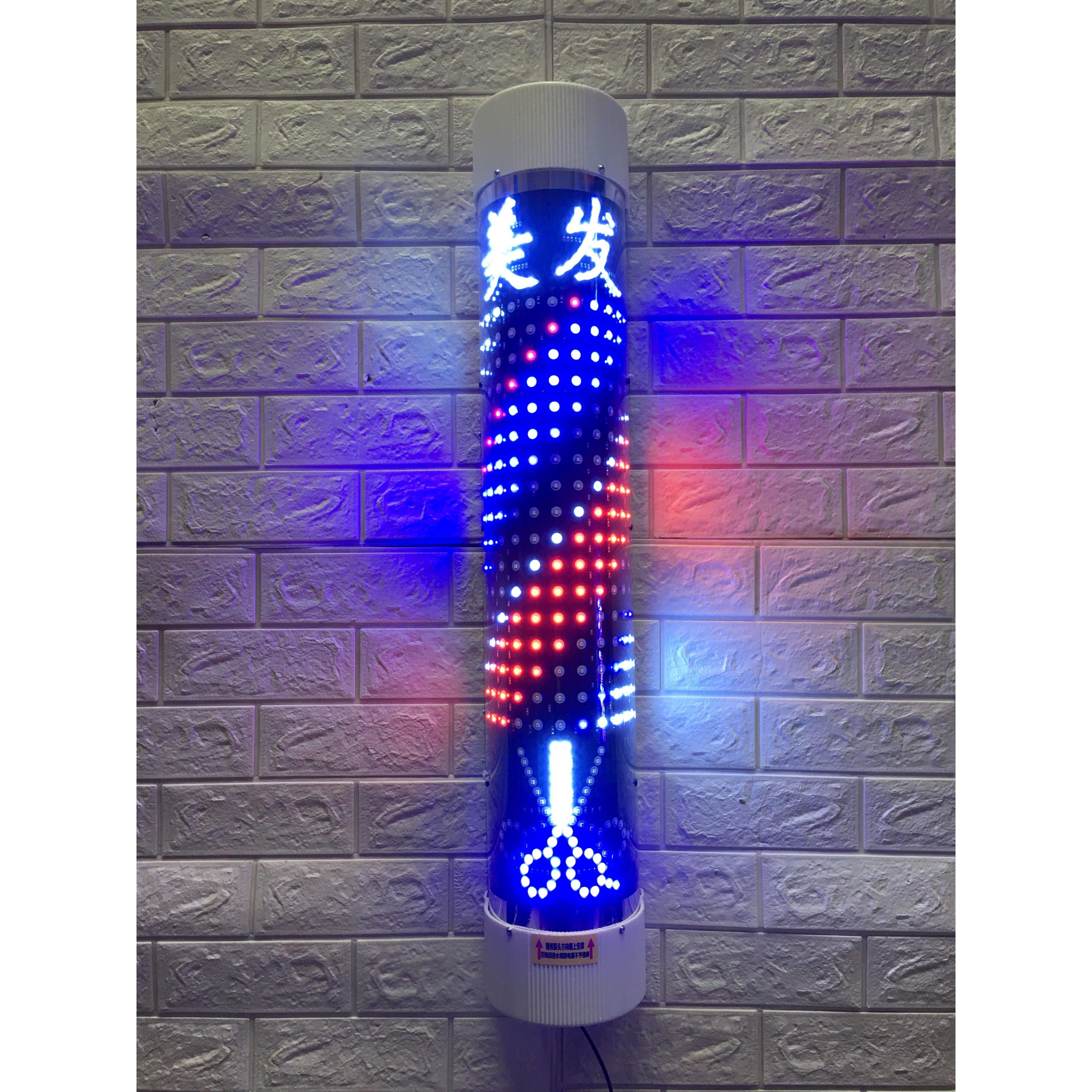 LED美发转灯简约复古防水灯箱 适用于发廊户外挂墙灯箱