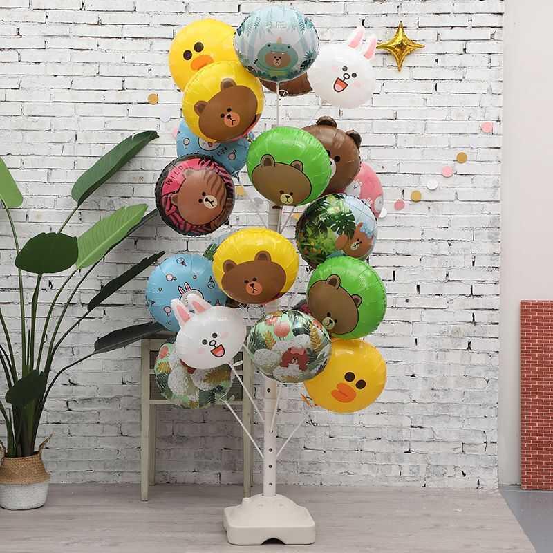 插气球展示架放地啵啵汽球支架立柱支架树摆摊杆托底座架子支撑架