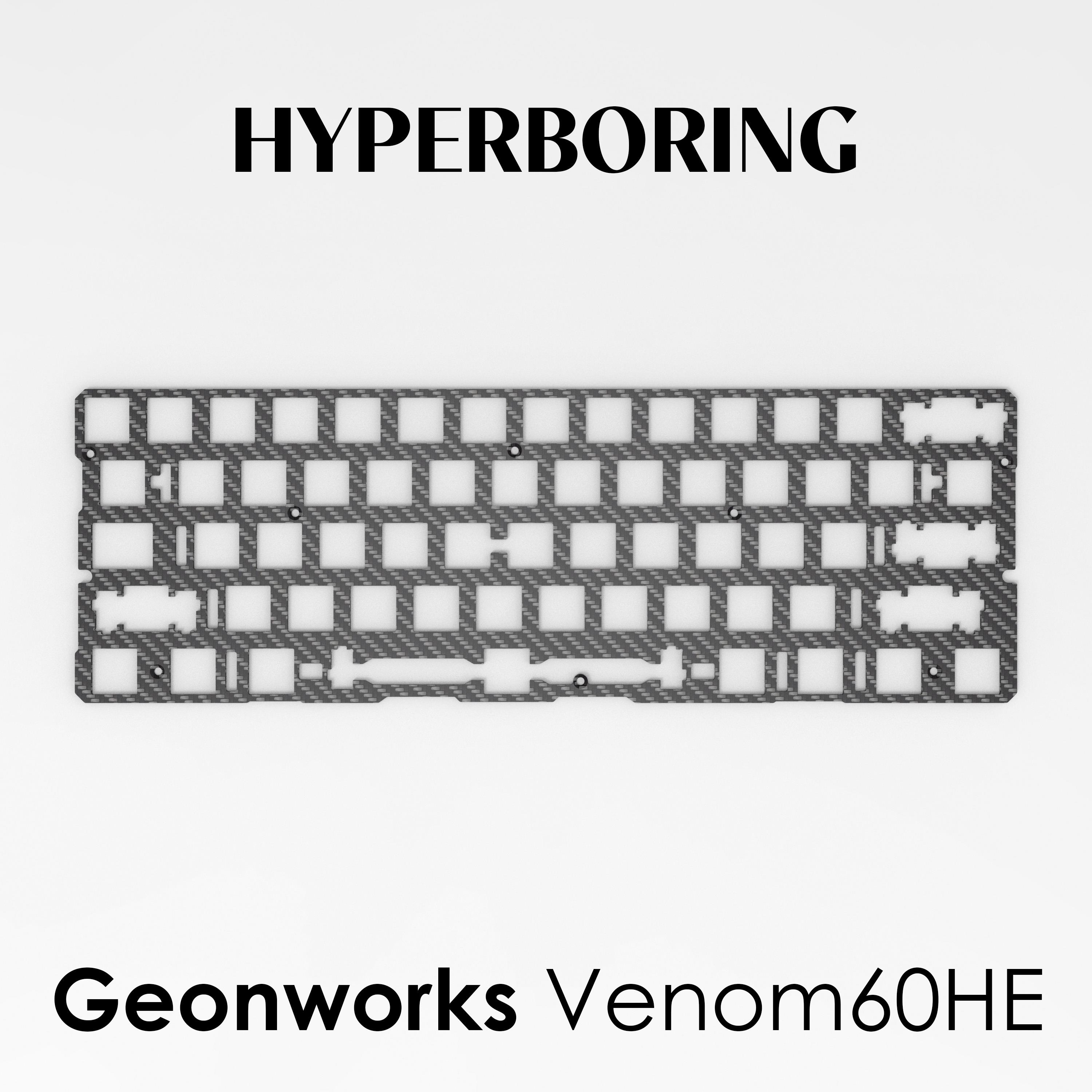 Geonworks Venom60HE磁轴键盘PCB配件FR4 铝 碳纤维定位板声音包