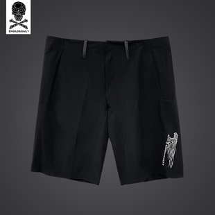 金刚铁甲2024夏季男女士黑色短裤五分裤宽松直筒潮流休闲运动裤子