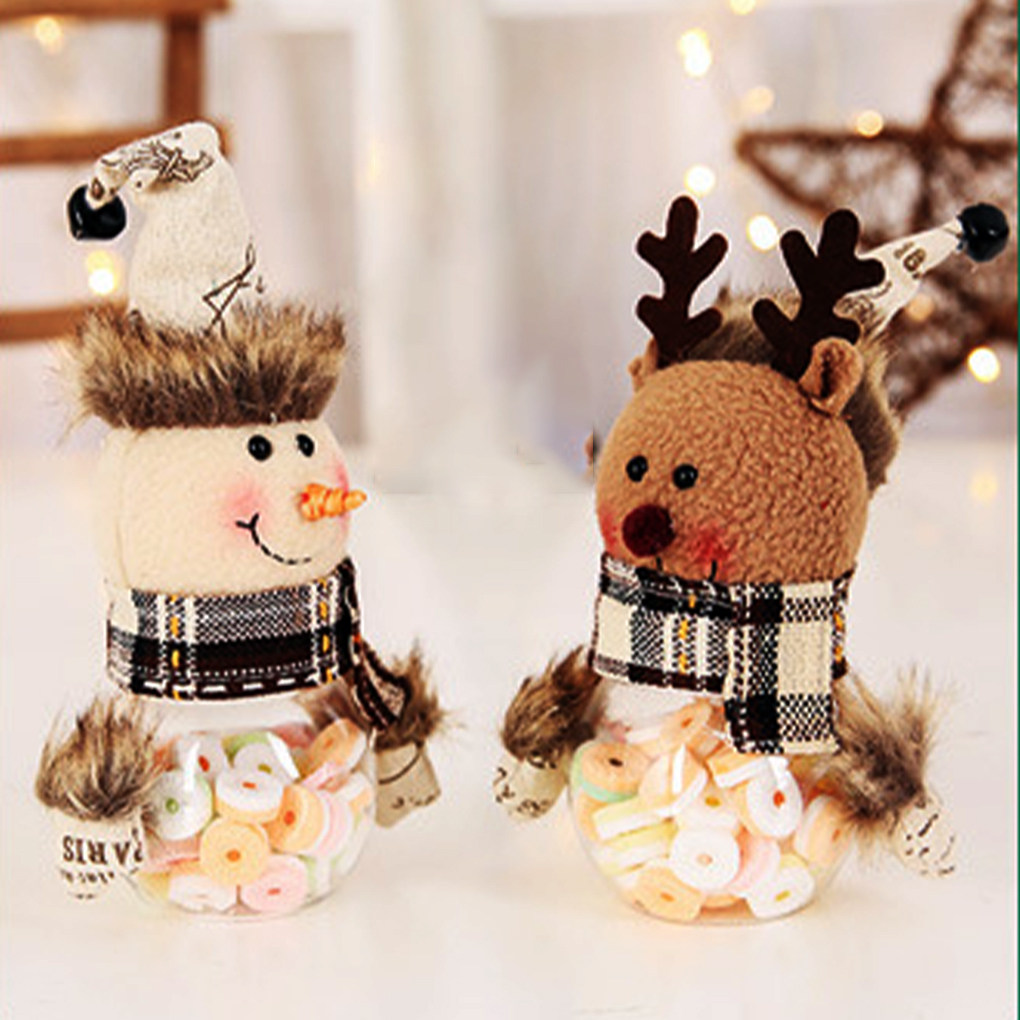 transparent candy jar merry christmas decoration gift