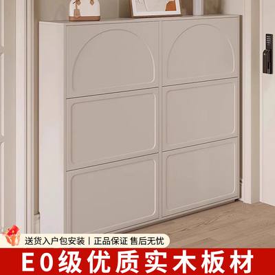 实木鞋柜家用门口玄关柜一体靠墙