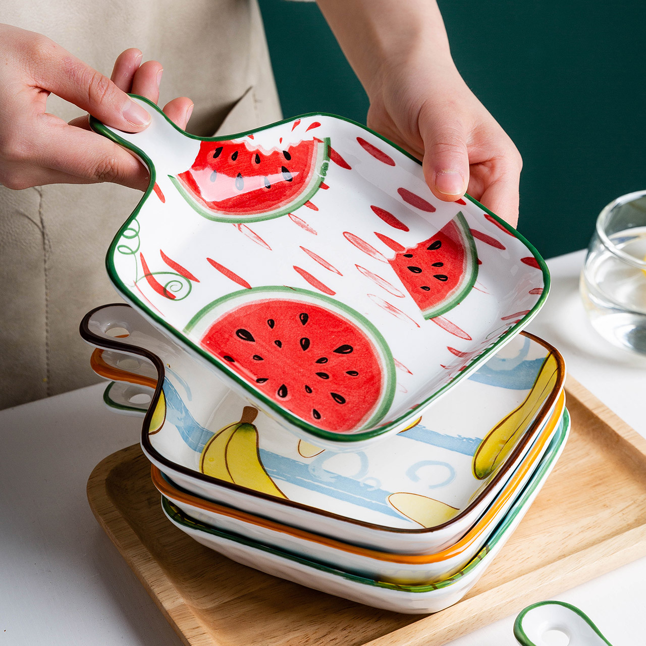 Modern housewife's creative cheese baked rice baking plate dishes