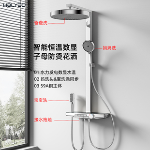 Haiyao海窑HS 221智能数显多功能淋浴花洒沐浴器家用控温花洒套装