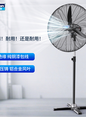 德通牌风扇工业风扇650强力落地式牛角电风扇26寸DF650-TA