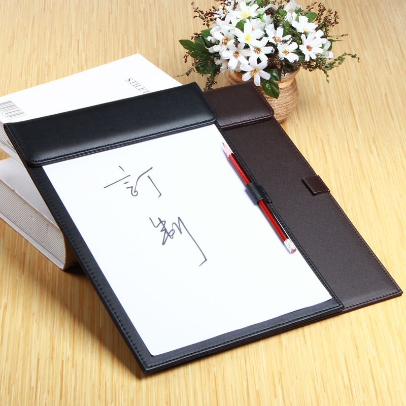 雅皮仕 A4写字板夹会议 皮革办公文件夹 商务文件夹板