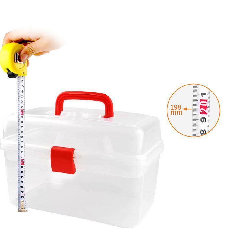 两层透明工具箱加高加厚款美术箱收纳箱化妆盒国画工具箱首饰盒子