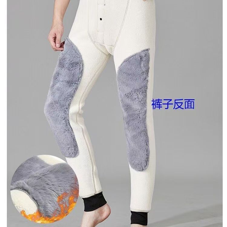 新款男士保暖裤加绒加厚
