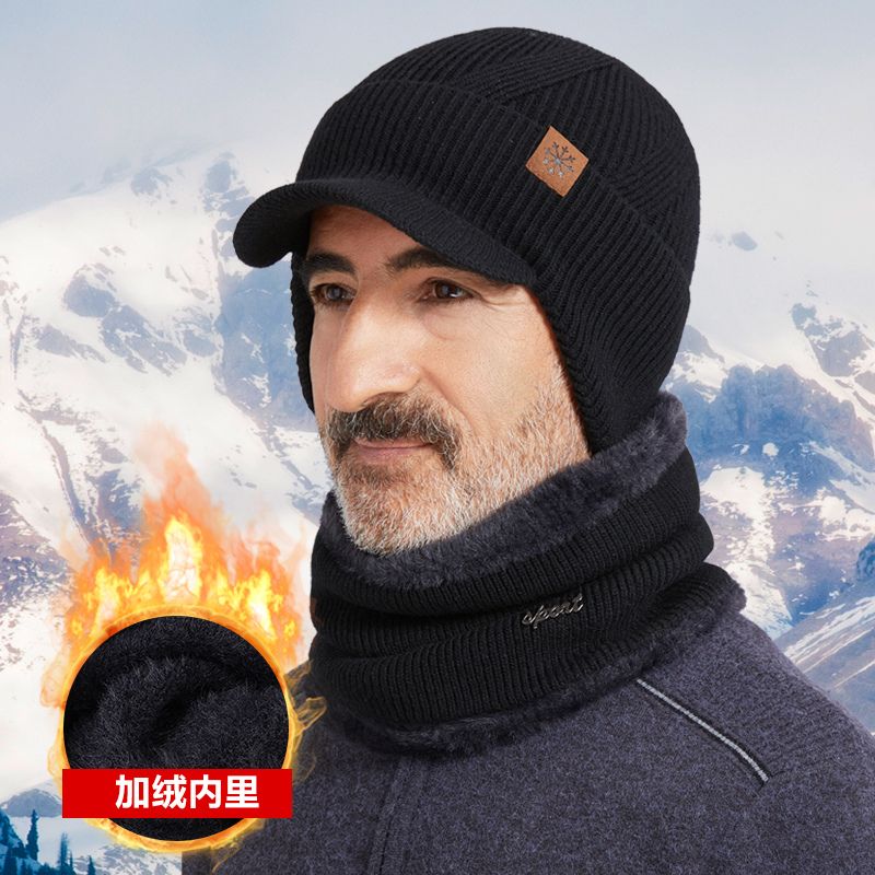 老人帽子男款冬季保暖中