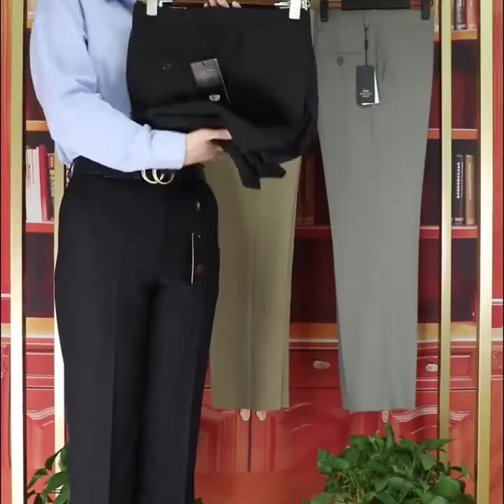 半松紧裤秋冬季厚款高弹