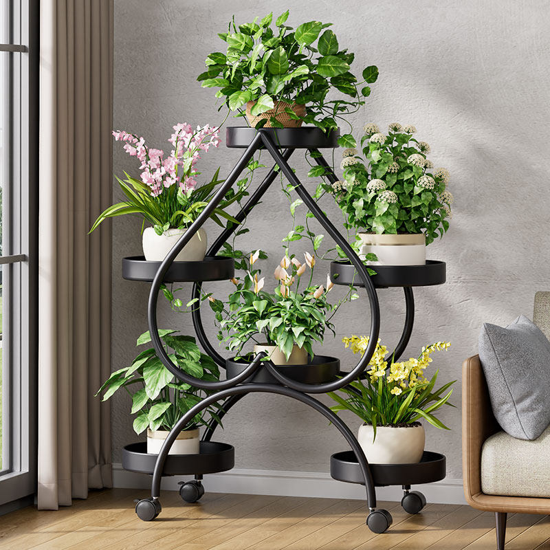 花架阳台2025新款置物架客厅心型花架子层架落地式室内可移动绿萝