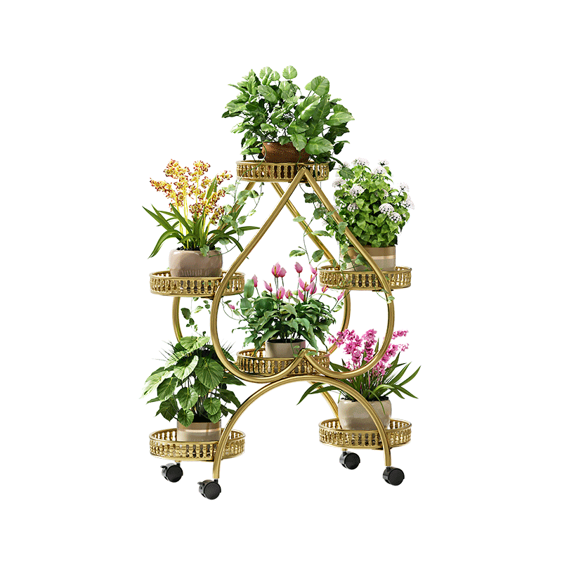 轻奢花架子客厅落地式装饰摆件阳台花盆置物架电视柜旁植物摆放架