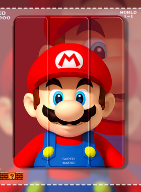 适用ipad保护壳马里奥ipad9保护套2025新款10.2寸笔槽ipadair6平板壳ipad11带支架iPadpro防摔mini7全包防摔