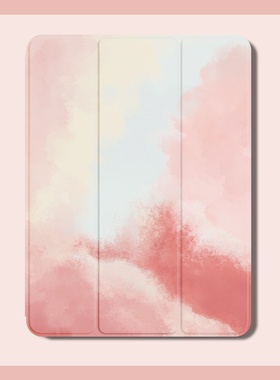 水彩适用小米6pro平板保护套小米5防摔oppopad2带笔槽air硅胶vivopad气囊padpro联想小新pad新款plus文艺简约