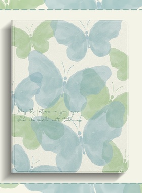 简约蝴蝶适用苹果ipadpro保护套air5新款ipad9/10保护壳mini6迷你air2带笔槽7/8三折式4/3软硅胶第九代清新