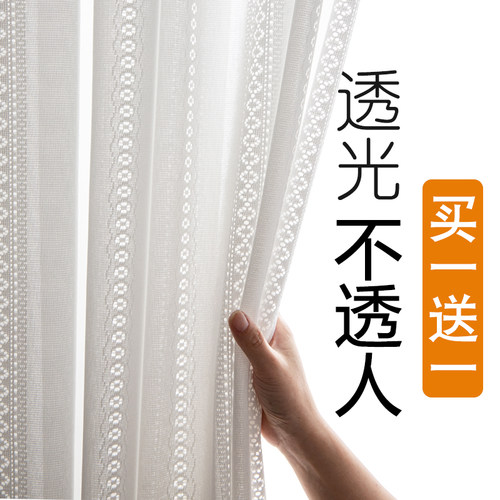 买一送一纱帘羽絮简约现代