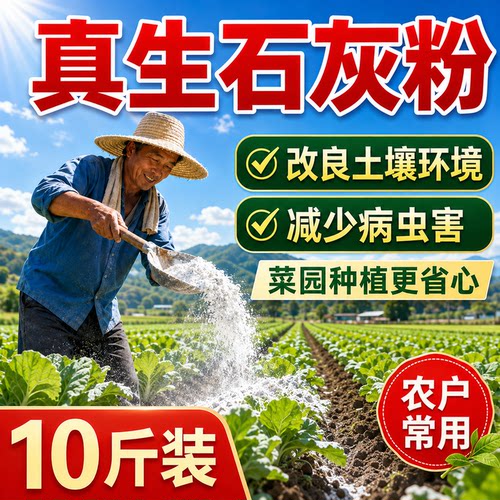 生石灰粉杀虫种菜消毒专用高纯度防霉防潮农业改良蔬菜土壤干燥剂