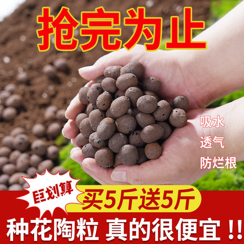 陶粒垫底养花专用多肉土盆栽铺面石花盆水培透气陶土粒回填卫生间
