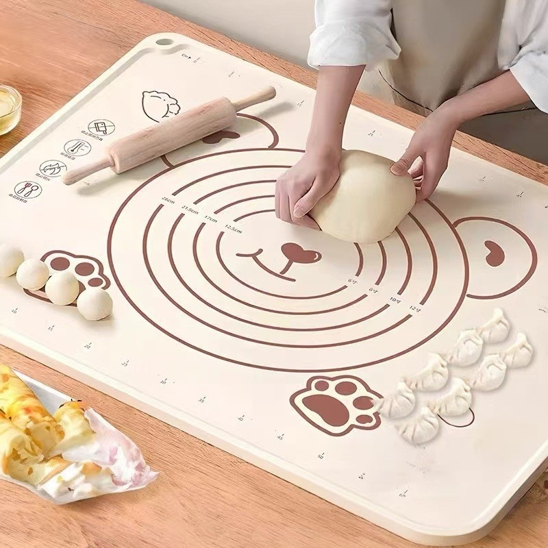 包子揉面垫硅胶食品级擀面垫加厚面板家用和面粉工具防滑烘焙案板