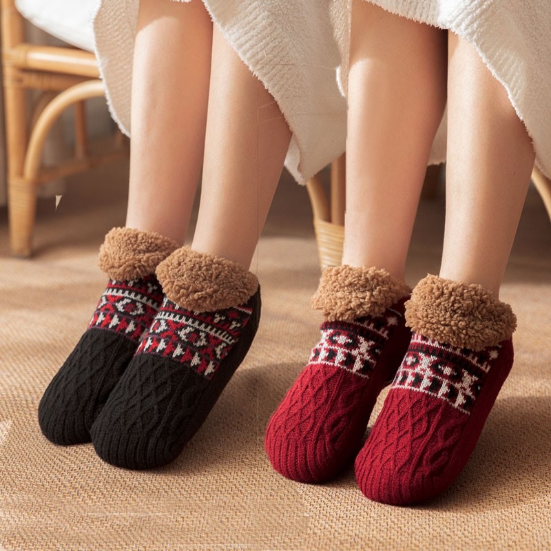 脚冷保暖神器冬季加绒防滑地板袜子女中老年人妈妈奶奶宽松鞋袜套,女士内衣/男士内衣/家居服,船袜,淘宝优惠券,粉丝福利购,淘宝优惠卷