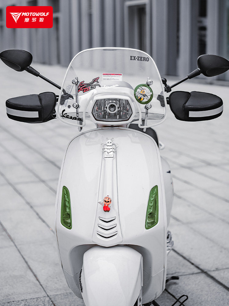 겨울 전기 오토바이 핸들 바 커버와 벨벳 방풍 따뜻한 장갑 남성과 여성 오토바이 라이더를 위한 방수 및 방한 장비