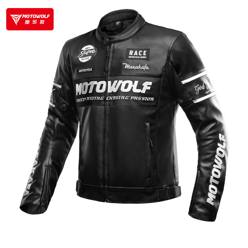 摩多狼秋冬季摩托车骑行服透气防摔夹克上衣男女皮衣赛车骑士装备