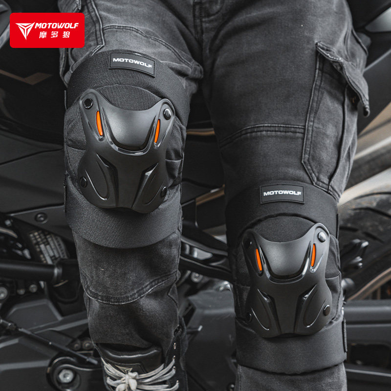 摩多狼四季机车防摔护膝盖防风春夏骑士装备电动车骑行护具护腿
