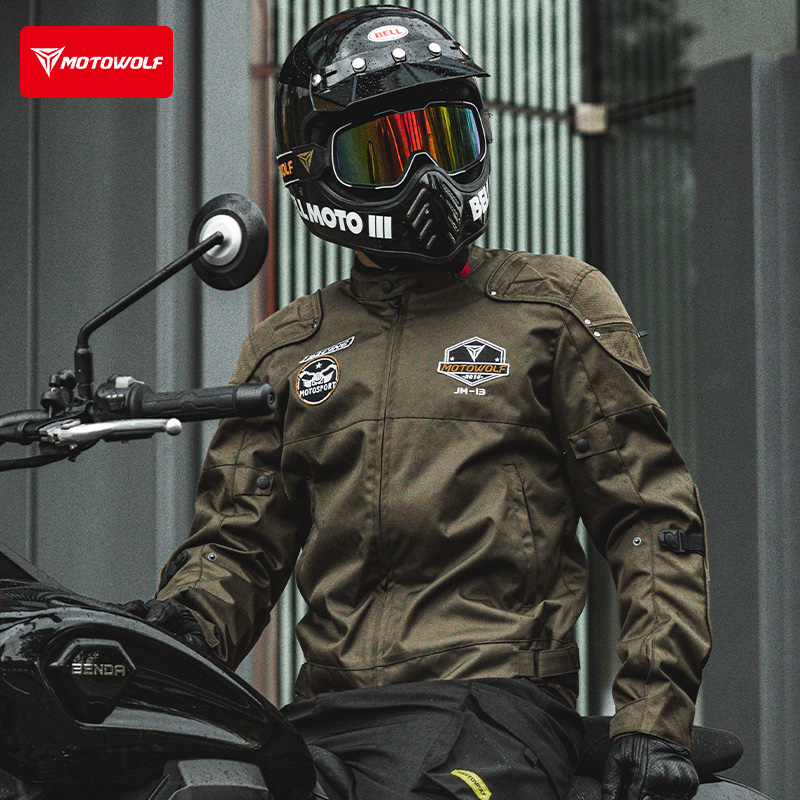 摩多狼摩托车骑行服防摔保暖外套