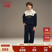 Balance nb童装 男女儿童秋半拉链卫衣长裤 New 两件套装 ND2PF4E113