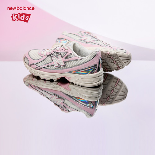 New Balance nb童鞋女4-7岁中童全新配色网面缓震运动鞋P7401IP