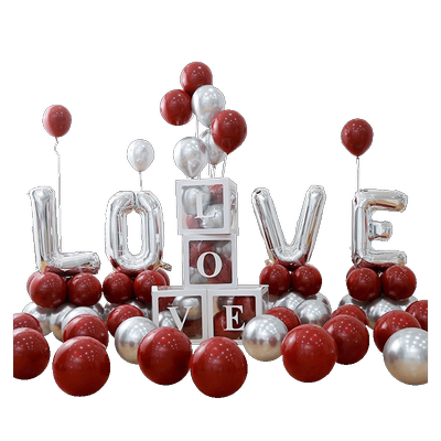 love气球结婚装饰求婚房场景布置
