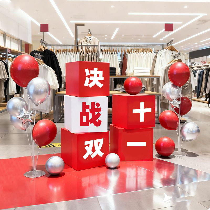 双十一氛围布置场景装饰商场店铺电商直播间拍照道具立体盒子kt板,节庆用品/礼品,节日装扮用品,淘宝优惠券,粉丝福利购,淘宝优惠卷