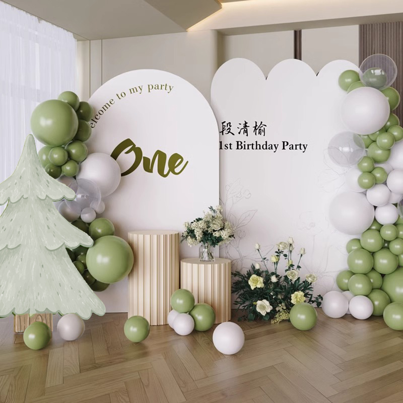 韩系周岁生日布置男女宝宝装饰1小红书百天场景ins背景墙定制kt板