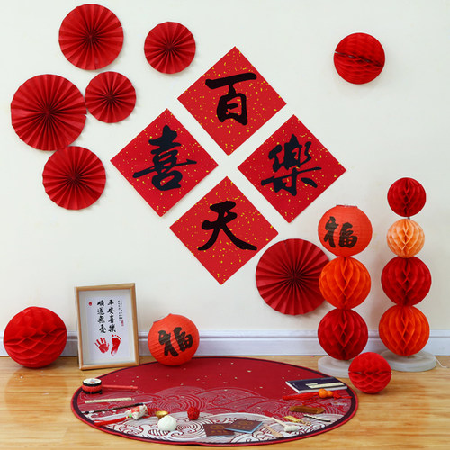 龙宝宝百天装饰布置百日宴气球