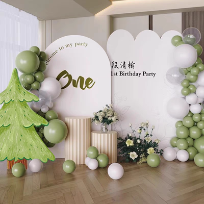 韩系周岁生日布置男女宝宝装饰1小红书百天场景ins背景墙定制kt板