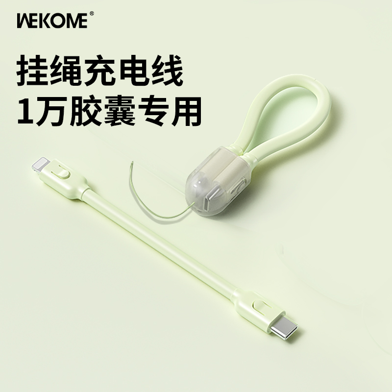 WEKOME胶囊挂绳快充数据线充电线typec适用苹果华为小米vivp安卓oppo等通用2025年新款