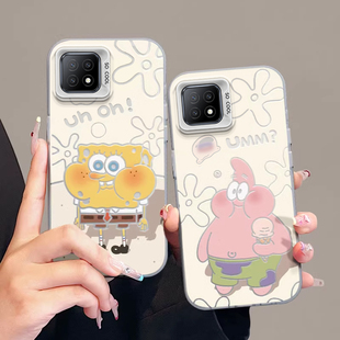 潮牌 A555G海绵宝宝创意全包保护套A2硅胶动漫A2x可爱卡通A2m软壳防摔个性 适用OPPOA72手机壳时尚 潮流情侣新款