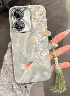 适用桂花锦鲤OPPOA5pro手机壳A3iplus奢华A2M羽纱A1全包活力版防摔A97保护96套95新款93女52专用A58X/A36/A32
