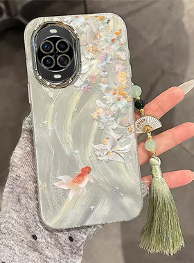 适用桂花锦鲤华为nova14手机壳13pro轻奢12Ultra羽纱11se全包10防摔9保护套8新款7高级女6专用5带挂绳活力版