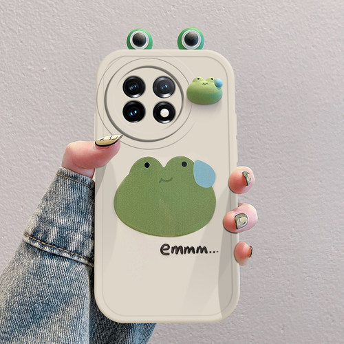 一加plus手机壳立体眼睛青蛙