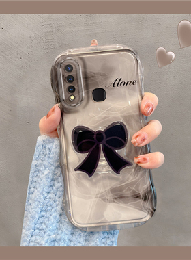 vivou3x手机壳新款u3网红创意晕染黑色蝴蝶波浪边手机套vivo高级感全包硅胶软壳不会撞壳的ins情侣防摔保护套