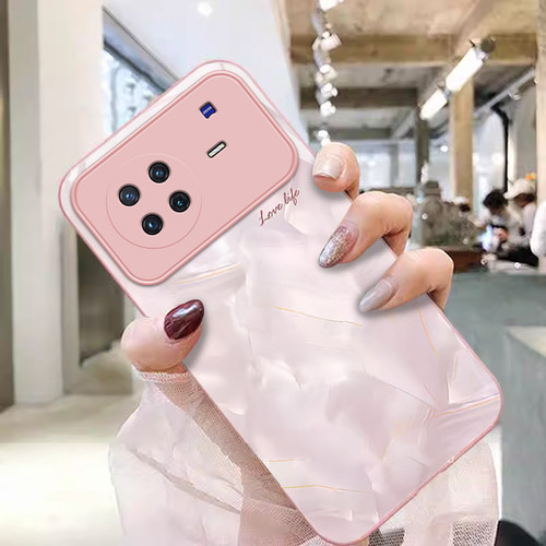 VIVOXNOTE手机壳玻璃贝壳ins爱心